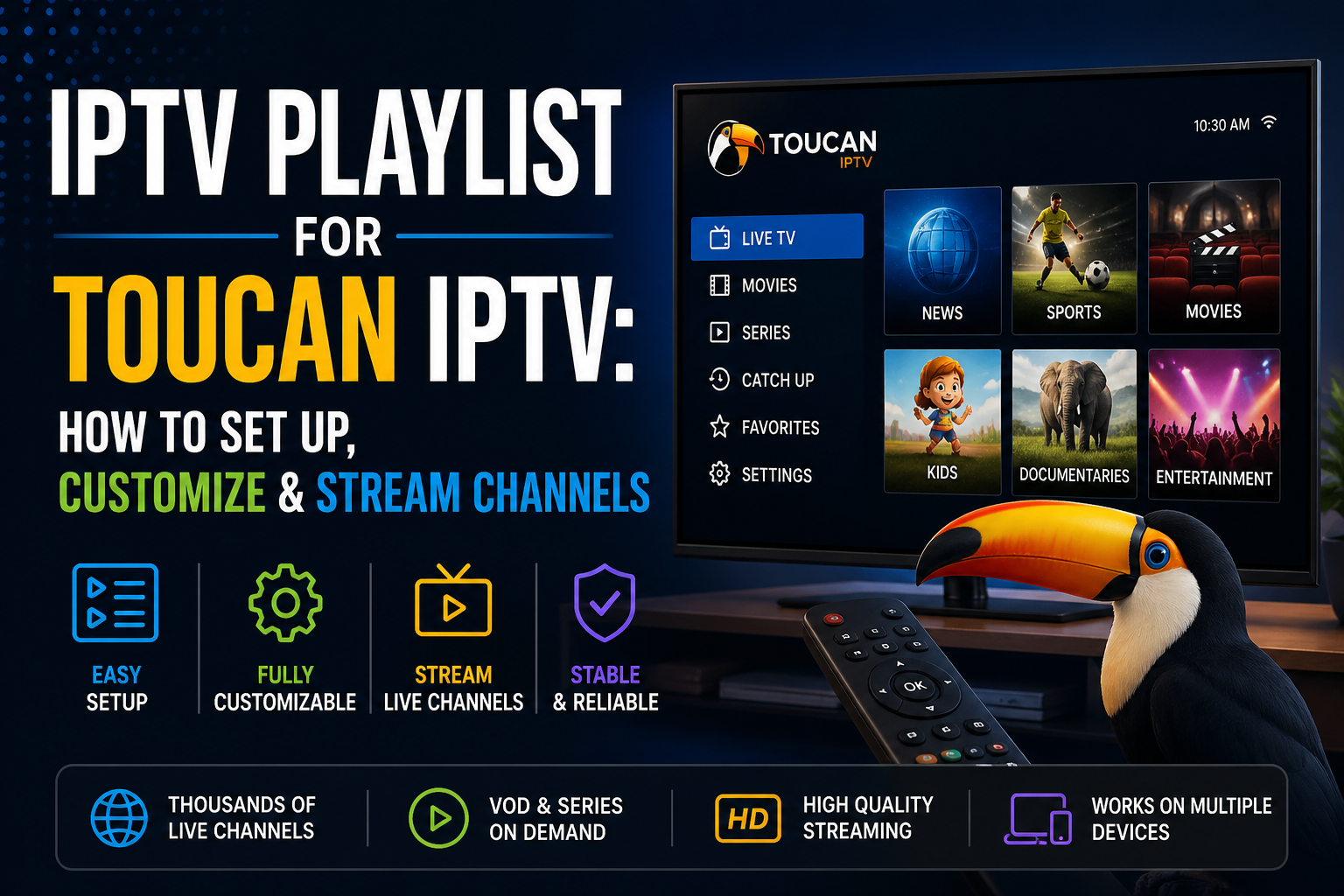 IPTV Playlist for Toucan IPTV: How to Set Up, Customize & Stream Channels