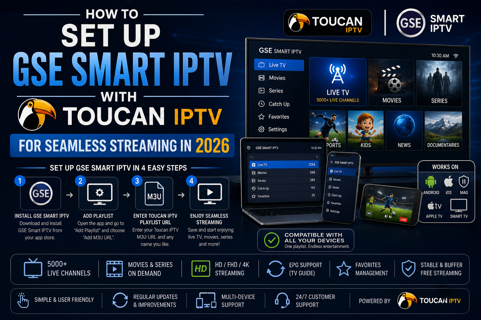 How to Set Up GSE Smart IPTV with Toucan IPTV for Seamless Streaming in 2026
